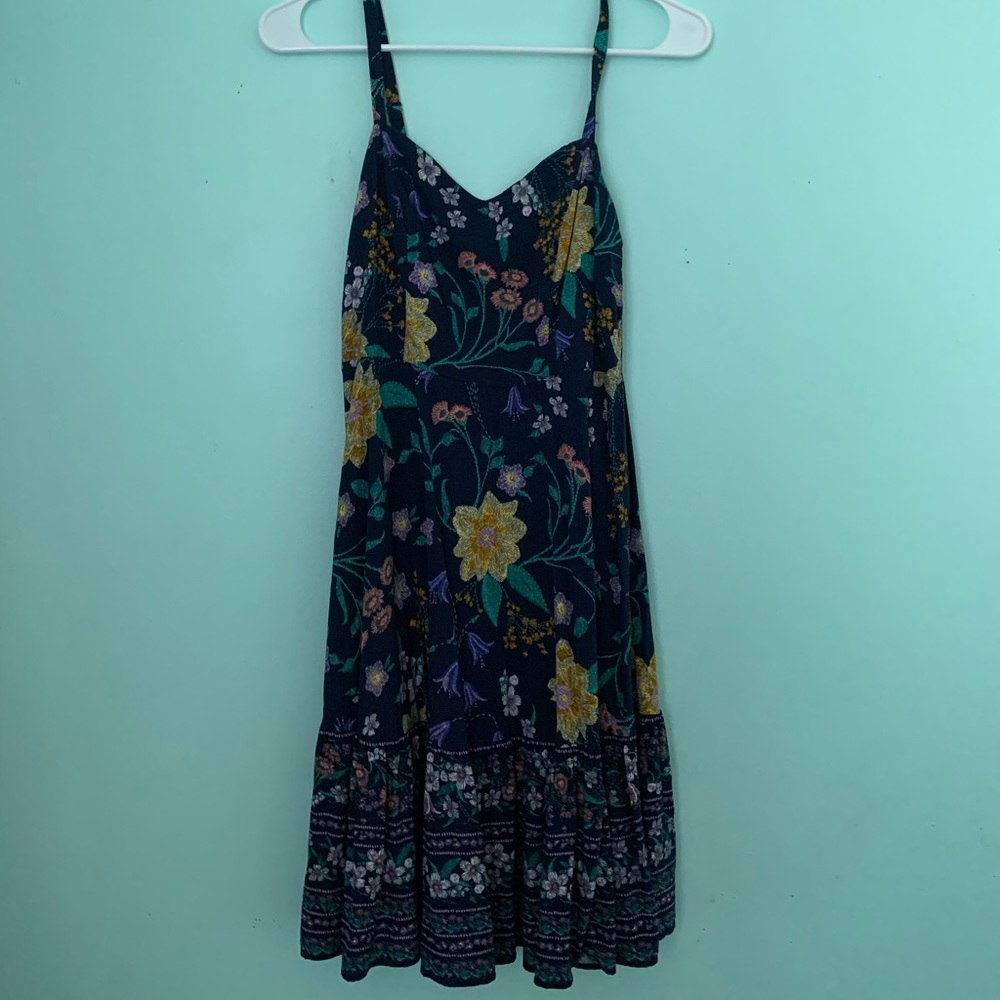Blue floral dress